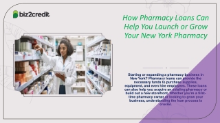 How Pharmacy Loans Can Help You Launch or Grow Your New York Pharmacy