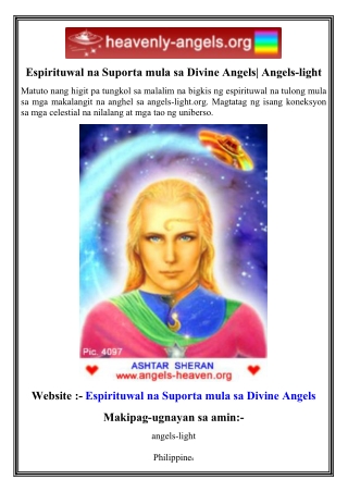 Espirituwal na Suporta mula sa Divine Angels  Angels-light