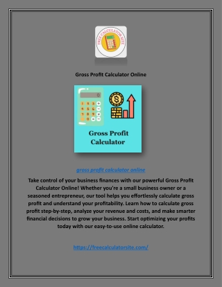 gross profit calculator online
