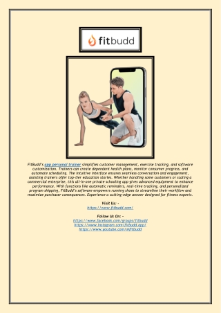 fitbudd s app personal trainer simplifies