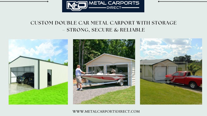 custom double car metal carport with storage