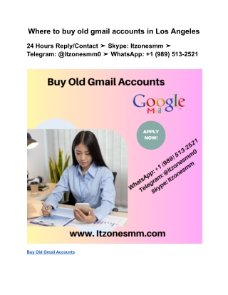 Where to buy old gmail accounts in Los Angeles