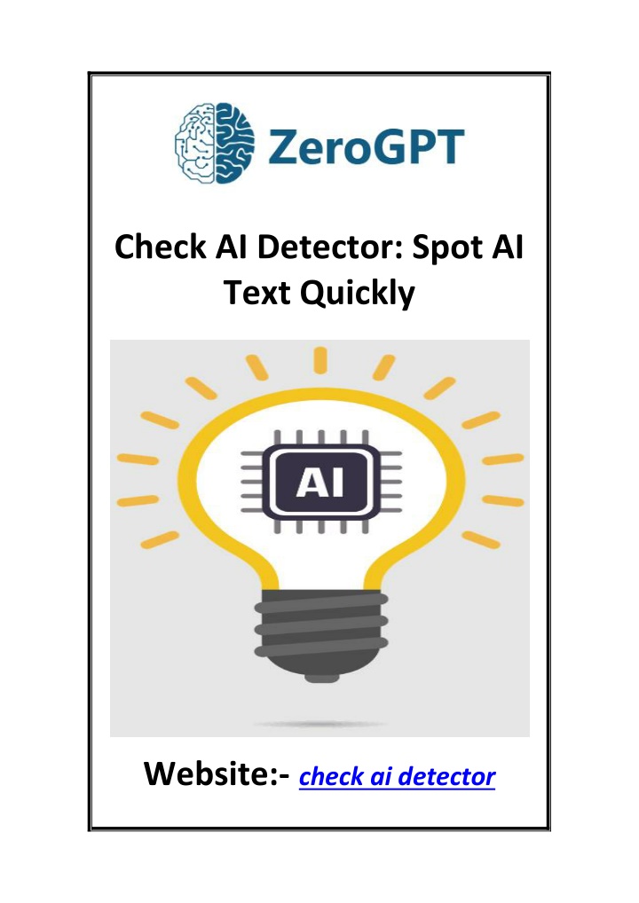 check ai detector spot ai text quickly