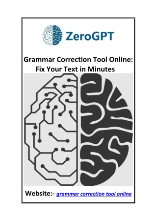Grammar Correction Tool Online Fix Your Text in Minutes
