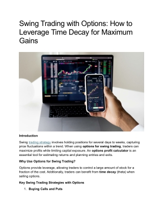 swing trading with options how to leverage time