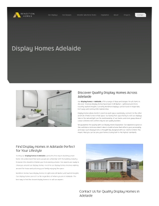 Display Homes Adelaide