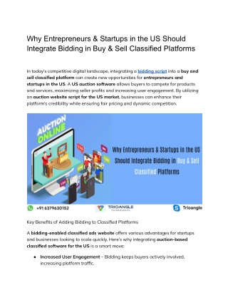 Why Entrepreneurs & Startups in the US Should Integrate Bidding in Buy & Sell