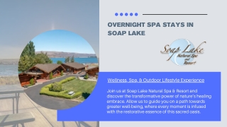 Overnight Spa Stays in Soap Lake
