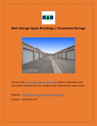 Low cost Storage Space Brookings | Oceanview Storage