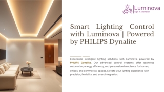 Smart Lighting Control with Luminova | Powered by PHILIPS Dynalite