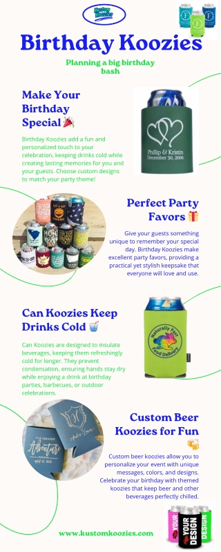 Custom Birthday Koozies – Perfect Party Favors!