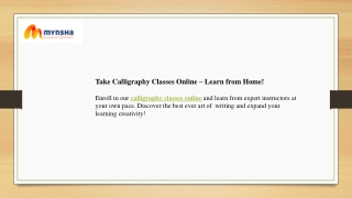 Take Calligraphy Classes Online  Learn from Home!