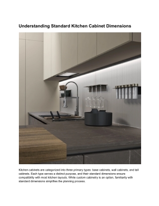 Understanding Standard Kitchen Cabinet Dimensions