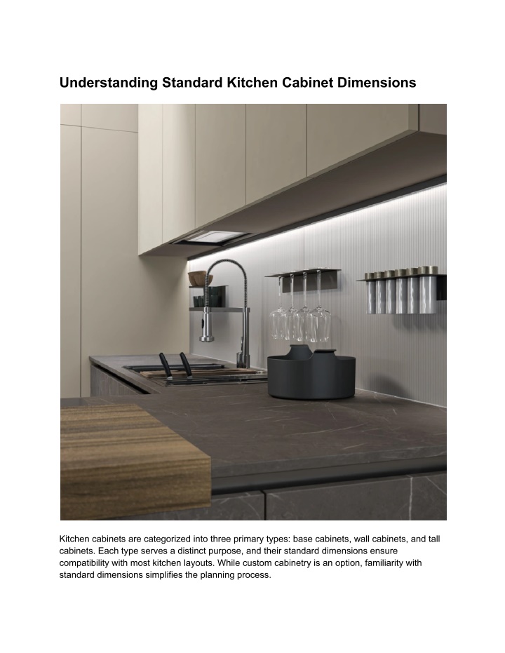 understanding standard kitchen cabinet dimensions