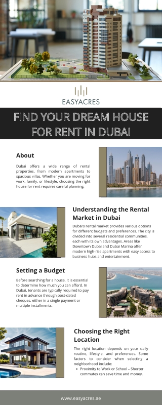 Find Your Dream House for Rent in Dubai