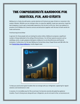 The Comprehensive Handbook for Services, Fun, and Events