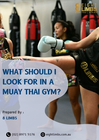What Should I Look For In A Muay Thai Gym