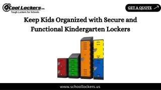 Keep Kids Organized with Secure and Functional Kindergarten Lockers