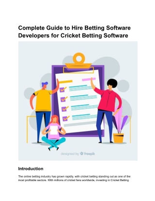 Complete Guide to Hire Betting Software Developers for Cricket Betting Software