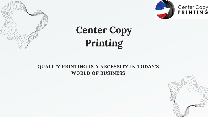 center copy printing