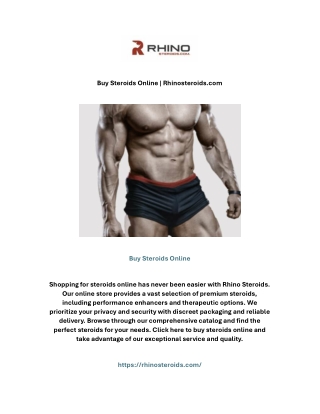 Buy Steroids Online | Rhinosteroids.com