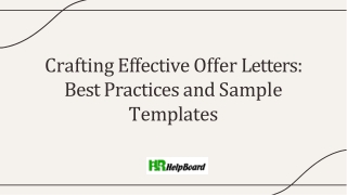 crafting effective offer letters best practices and sample templates