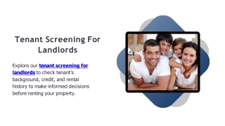 Tenant Screening For Landlords