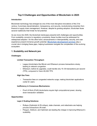 top 5 challenges and opportunities of blockchain