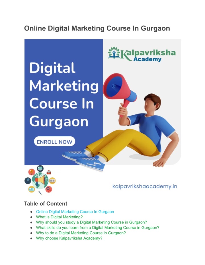 online digital marketing course in gurgaon