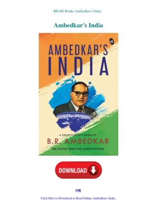 READ Books Ambedkar's India