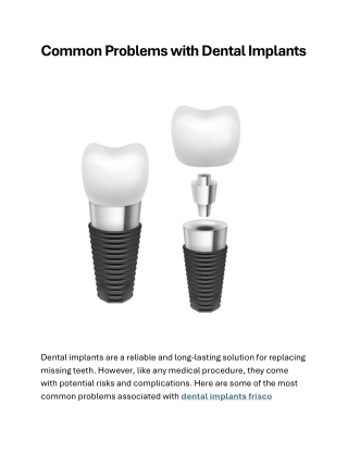 common problems with dental implants
