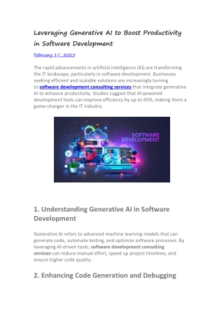leveraging generative ai to boost productivity