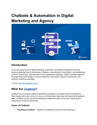 Chatbots & Automation in Digital Marketing and Agency