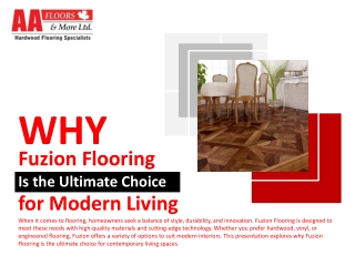 Why Fuzion Flooring Is the Ultimate Choice for Modern Living