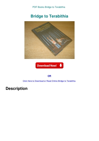 PDF Books Bridge to Terabithia