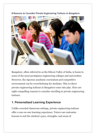 8 reasons to consider private engineering