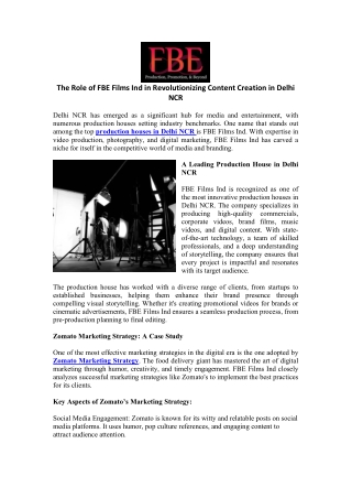 the role of fbe films ind in revolutionizing
