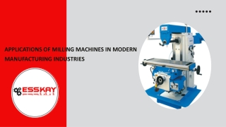 Applications of Milling Machines in Modern Manufacturing Industries