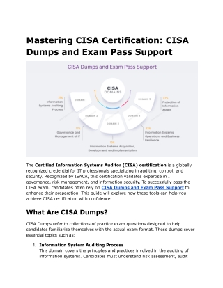 mastering cisa certification cisa dumps and exam