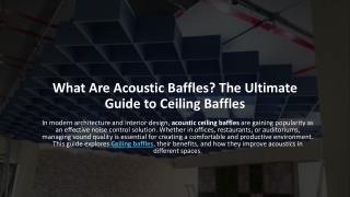 What Are Acoustic Baffles The Ultimate Guide to Ceiling Baffles