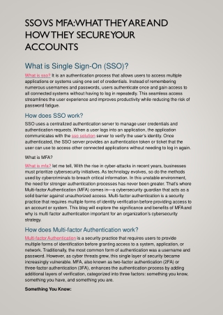 sso vs mfa what they are and how they secure your accounts