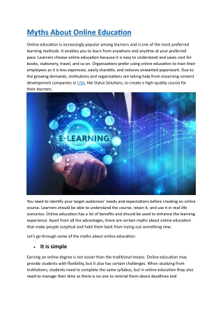 Elearning Content Development