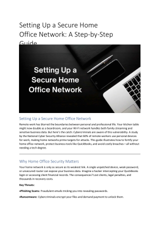 setting up a secure home office network a step