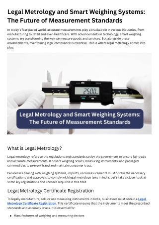 Model Approval Weight and Measurement Certificate: A Must for Manufacturers
