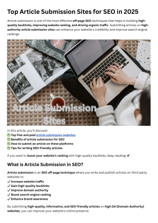 top article submission sites for seo in 2025