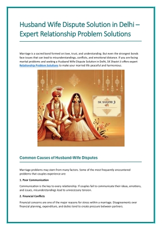 Husband Wife Dispute Solution in Delhi