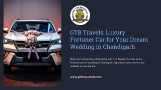 Luxury Fortuner Car for Wedding in Chandigarh