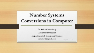 L 4.1 Computer Number System Conversions