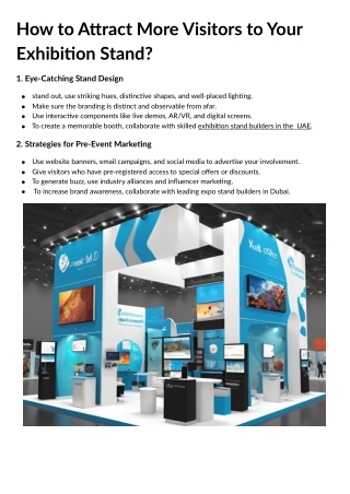 How to Attract More Visitors to Your Exhibition Stand