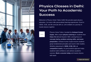 Master Physics with Expert-Led Physics Classes in Delhi
